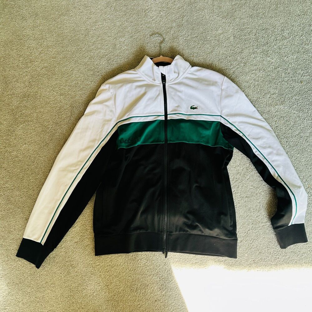 Lacoste Sport Men's Green and Black Tracksuit Set, Size L - Picture 2 of 12